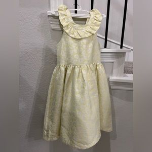 Janie and Jack Yellow and White Floral Dress Size 6